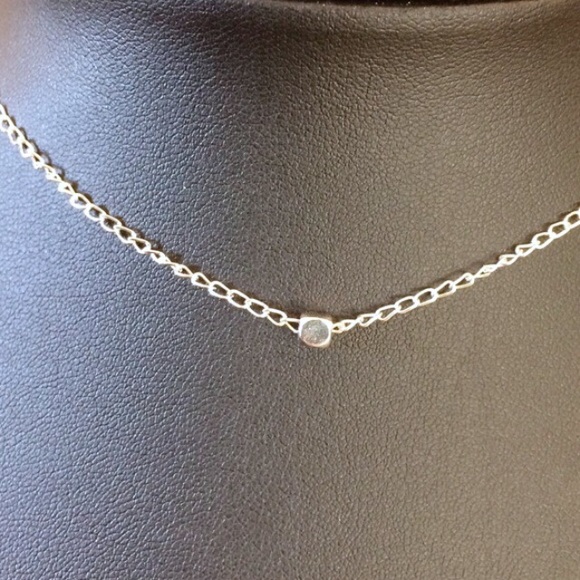 Silver cube choker necklace - Picture 2 of 4
